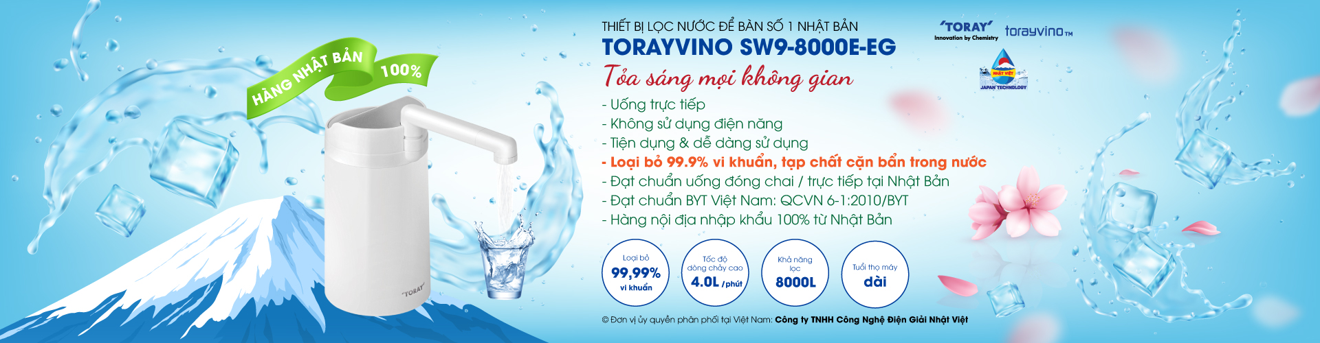 TORAYVINO - Thiết bị lọc nước chất lượng cao từ Nhật Bản